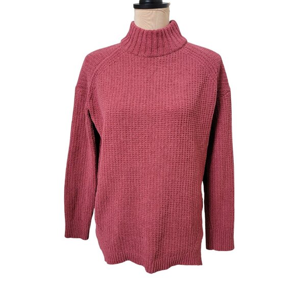 a new day Size S Dusty Rose/Mauve Pullover Mock Neck Sweater, Gently Used Cond. - Picture 1 of 12